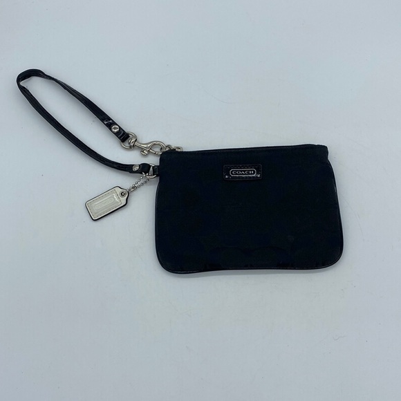 Coach Handbags - Coach Mini Wristlet Wallet Coin Purse Black Womens